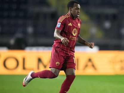 سعود عبد الحميد خلال مباراة بين روما وإمبولي في الدوري الإيطالي - 9 مارس 2025 - X/@ASRomaArabic