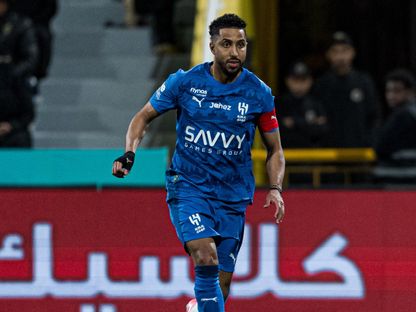 سالم الدوسري قائد الهلال خلال مواجهة التعاون في دوري روشن السعودي - 24 فبراير 2026 - X/@Alhilal_FC