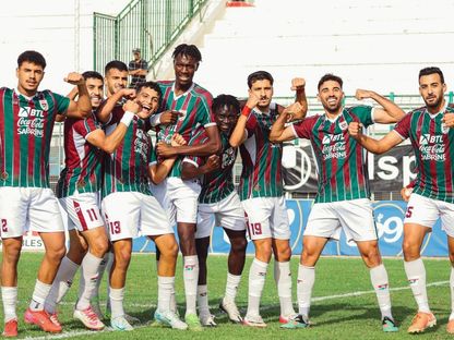 احتفال لاعبي الملعب التونسي بتسجيل هدف في مرمى مستقبل المرسى بالدوري التونسي - 25 سبتمبر 2025 - FB/@Stade Tunisien