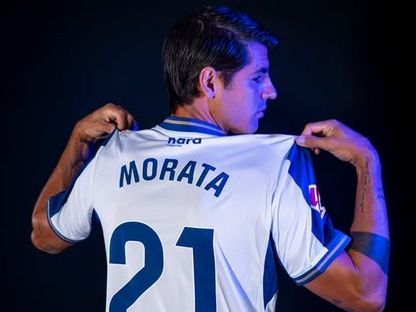 ألفارو موراتا بقميص فريق ليغانيس الإسباني - facebook/ClubDeportivoLeganes