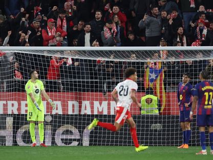 جوان غارسيا حارس برشلونة بعد تسجيل جيرونا هدف التعادل عبر توماس ليمار - 16 فبراير 2026 - Reuters