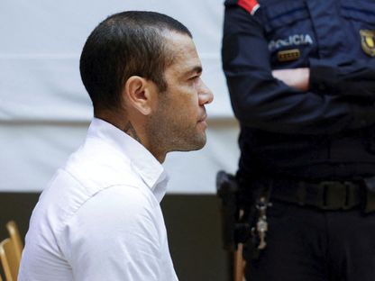 داني ألفيس أثناء محاكمته في برشلونة - 5 فبراير 2024 - Reuters