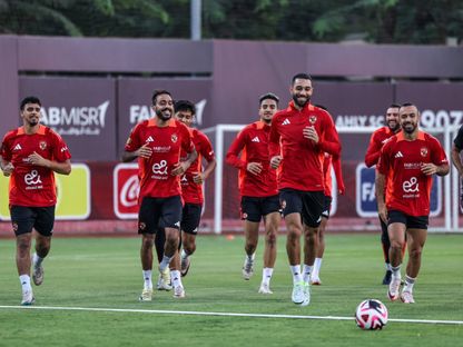 لاعبو الأهلي في التدريبات استعداداً لمواجهة العين الإماراتي - 26 أكتوبر 2024 - X/AlAhly