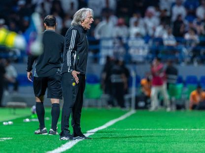 جورجي جيسوس مدرب النصر خلال مواجهة الفتح بالدوري السعودي - 14 فبراير 2026 - X@aawsat_spt