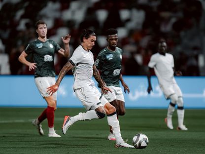 داروين نونيز مهاجم الدرعية يسجل أمام الاتفاق بالدوري السعودي - 29 أغسطس 2026 - X@diriyahclub
