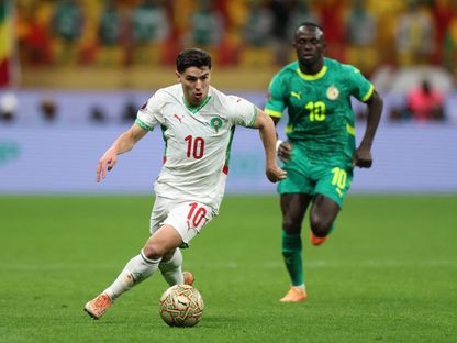 براهيم دياز وساديو ماني في مواجهة المغرب والسنغال بنهائي كأس أمم إفريقيا - 18 يناير 2026 - Reuters