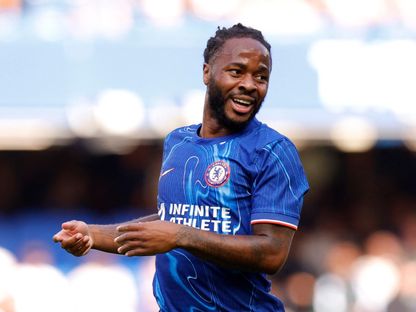 رحيم ستيرلينغ لاعب تشيلسي خلال مواجهة إنتر ميلان الودية - 11 أغسطس 2024 - REUTERS