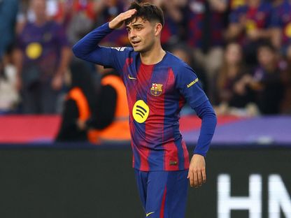 بيدري غونزاليس من مباراة برشلونة وجيرونا بالدوري الإسباني - 18 أكتوبر 2025 - Reuters