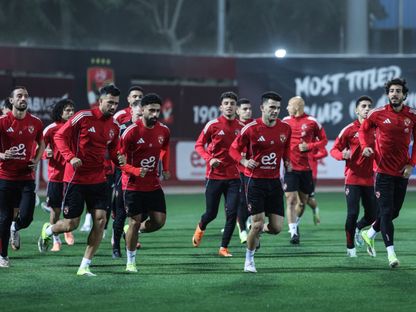 تدريب الأهلي المصري قبل مباراة الترجي بربع نهائي دوري أبطال إفريقيا - 20 مارس 2026 - X/AlAhly