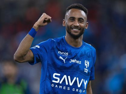 احتفال ناصر الدوسري بتتويج الهلال بلقب كأس الملك - 8 مايو 2026 - X/@KingCupSA
