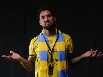 إنييغو مارتينيز مدافع النصر يحتفل بالفوز بالدوري السعودي - 22 مايو 2026 - X@AlNassrFC