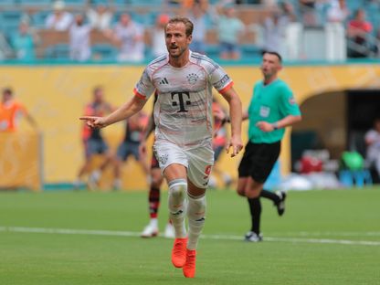 هاري كين بعد تسجيله هدفاً لبايرن ميونيخ في مرمى فلامنغو بكأس العالم للأندية - 29 يونيو 2025 - Reuters