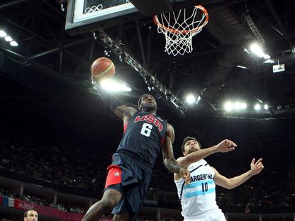 من مباراة الولايات المتحدة وصربيا بكرة السلة في أولمبياد باريس - 28 يوليو 2024 - X/@usabasketball