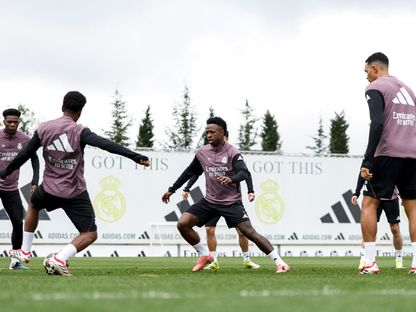 فينيسيوس جونيور خلال تدريب لريال مدريد - 8 مارس 2026 - X/@realmadrid