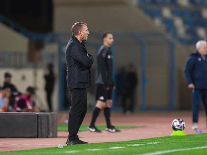 بريندان رودجرز مدرب القادسية خلال مباراة ضد الأخدود بالدوري السعودي - 20 فبراير 2026 - X/@Alqadsiah