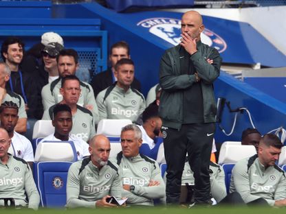 مدرب تشيلسي إنزو ماريسكا خلال مباراة ضد فولهام – 30 أغسطس 2025 - REUTERS