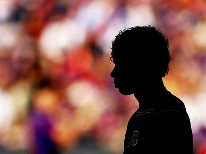 لامين يامال مهاجم برشلونة خلال لقاء ليفانتي بالدوري الإسباني - 22 فبراير 2026 - Reuters