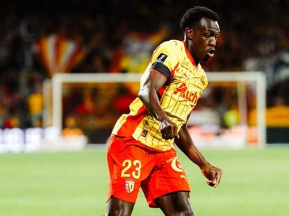 سعود عبد الحميد خلال مباراة لانس وبريست بالدوري الفرنسي - 31 أغسطس 2025 - X/RCLens