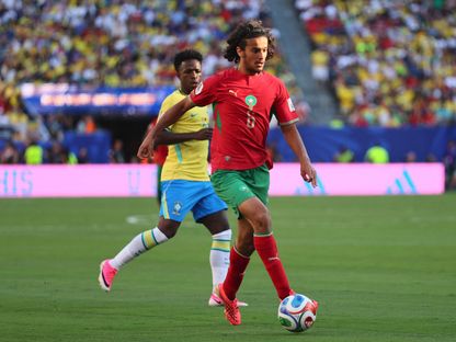 أيوب بوعدي أمام فينيسيوس جونيور خلال مباراة بين المغرب والبرازيل بكأس العالم - 13 يونيو 2026 - IMAGN IMAGES via Reuters