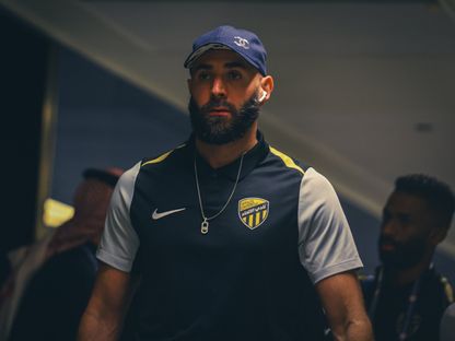 كريم بنزيما نجم الاتحاد قبل مواجهة الهلال في كلاسيكو الدوري السعودي - 22 فبراير 2025 - X/@SPL