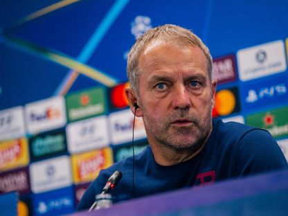 مدرب برشلونة هانزي فليك خلال مؤتمر صحافي - 8 سبتمبر 2026 - X@FCBarcelona_es