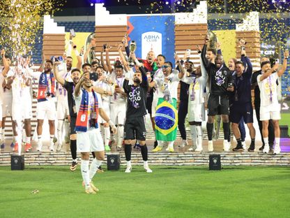 نادي أبها يتوج بلقب دوري يلو لأندية الدرجة الأولى بالسعودية - 10 مايو 2026 - X/@abhaFC