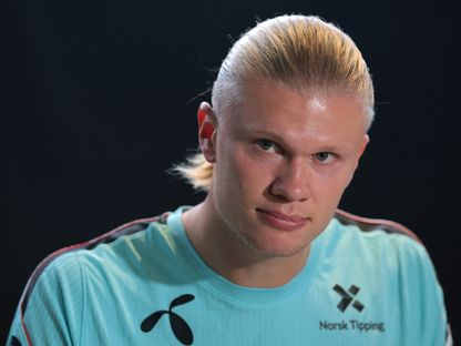 إيرلينغ هالاند نجم النرويج يتحدث للصحفيين قبل مواجهة إنجلترا في كأس العالم - 9 يوليو 2026 - Reuters