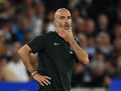 إنزو ماريسكا مدرب تشيلسي خلال مواجهة وست هام في الدوري الإنجليزي الممتاز - 22 أغسطس 2025 - Reuters