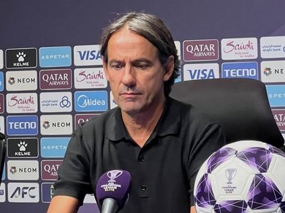 سيموني إنزاغي مدرب الهلال في مؤتمر صحافي - 15 سبتمبر 2026 - X/@aawsat_spt