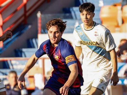 من مباراة برشلونة وديبورتيفو لاكورونيا في نصف نهائي كأس ملك إسبانيا للشباب - 12 مارس 2026 - X/@FCBmasia