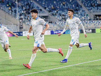 لاعبو الإسماعيلي يحتفلون بعد تسجيل هدف في شباك كهرباء الإسماعيلية - 14 إبريل 2026 - facebook/Officialismailysc