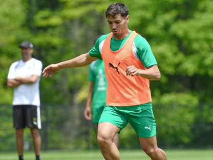 براهيم دياز خلال تدريبات منتخب المغرب قبل ودية النرويج - 6 يونيو 2026 - X/EnMaroc