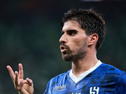 روبن نيفيز لاعب الهلال خلال مواجهة الأهلي بالدوري السعودي - 5أكتوبر 2024 - Reuters