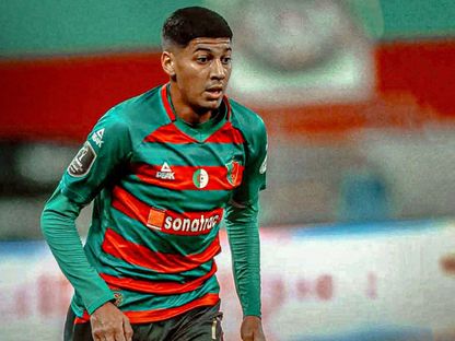 شهر الدين بوخلدة من مباراة مولودية الجزائر وسانت إيلوي لوبوبو الكونغولي بدوري أبطال إفريقيا - 1 فبراير 2026 - ْX/CAFCLCC_ar