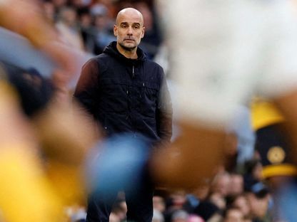 بيب غوارديولا خلال مباراة مانشستر سيتي وولفرهامبتون بالدوري الإنجليزي - 24 يناير 2026 - Reuters