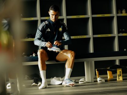 كريستيانو رونالدو نجم النصر قبل اجراء الحصة التدريبية - 10 أبريل 2026 - X/@AlNassrFC