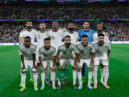 المنتخب السعودي قبل مباراة ودية ضد مصر - 27 مارس 2026 - X/@SaudiNT