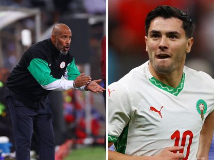 مدرب نيجيريا إريك شيل ونجم المغرب براهيم دياز في صورة مُركبة - الشرق