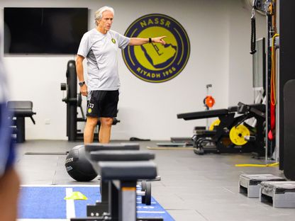 جورجي جيسوس مدرب النصر السعودي في صالة الألعاب الرياضية بمقر النادي - 4 سبتمبر 2025 - X/@AlNassrFC