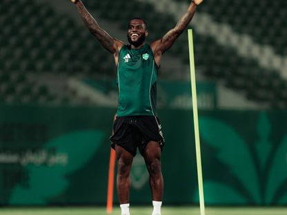 فرانك كيسيه لاعب الأهلي السعودي في حصة تدريبية - 5 مارس 2026 - X/@ALAHLI_FC