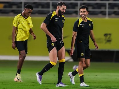 كريم بنزيما في مران نادي الاتحاد السعودي - 15 نوفمبر 2025 - X/@ittihad