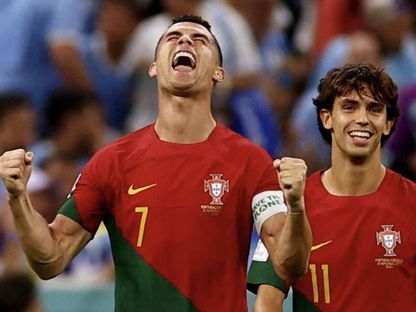 جواو فيليكس وكريستيانو رونالدو في كأس العالم 2022 - Reuters