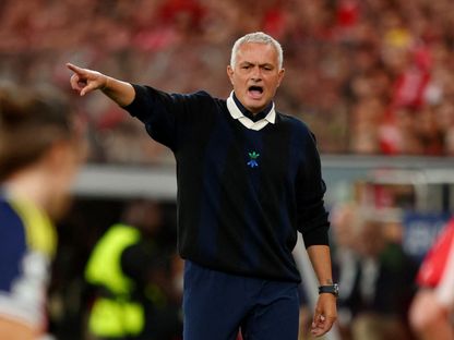 جوزيه مورينيو مدرب فنربخشة التركي خلال مواجهة بنفيكا في إياب الدور التمهيدي المؤهل لدوري أبطال أوروبا - 27 أغسطس 2025 - Reuters