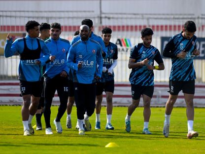 لاعبو نادي الزمالك في التدريبات - 7 يناير 2025 - x/ZSCOfficial