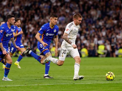 فرانكو ماستانتونو خلال مباراة بين ريال مدريد وخيتافي - 3 مارس 2026 - realmadrid.com