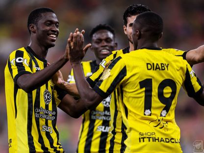 احتفال لاعبي الاتحاد بتسجيل هدف التعادل في مرمى النجمة بالدوري السعودي - 1 فبراير 2026 - X/@ittihad