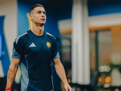 البرتغالي كريستيانو رونالدو في آخر حصة تدريبية مع النصر قبل مواجهة ضمك في دوري روشن السعودي - 20 مايو 2026 - X/@AlNassrFC