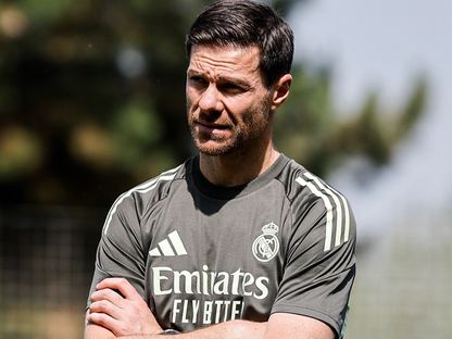 تشابي ألونسو مدرب ريال مدريد الإسباني خلال الحصة التدريبية الأولى له مع الفريق - 9 يونيو 2025 - facebook/RealMadrid