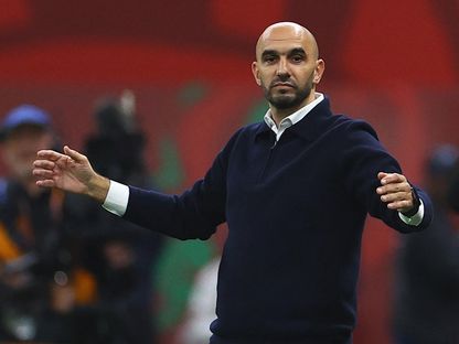 مدرب المغرب وليد الركراكي خلال نصف نهائي كأس أمم إفريقيا ضد نيجيريا - 14 يناير 2026 - Reuters