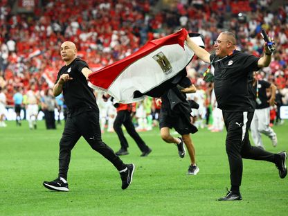 حسام حسن مدرب مصر يحتفل بالفوز على نيوزيلندا في كأس العالم - 21 يونيو 2026 - Reuters